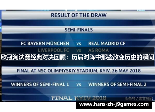 欧冠淘汰赛经典对决回顾：历届对阵中那些改变历史的瞬间